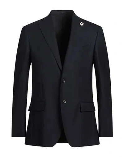 Lardini Man Blazer Midnight Blue Size 46 Wool, Elastane