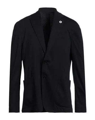 Lardini Man Blazer Midnight Blue Size 44 Wool