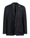 Lardini Man Blazer Midnight Blue Size 44 Wool, Linen In Blue
