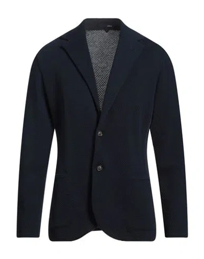 Lardini Man Blazer Midnight Blue Size Xxl Cotton
