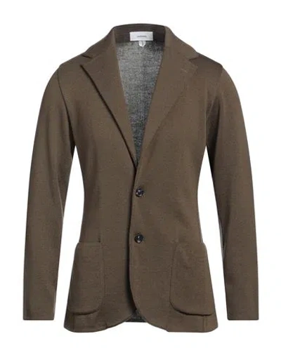 Lardini Man Blazer Military Green Size M Wool