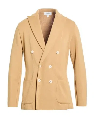 Lardini Man Blazer Mustard Size M Cotton In Brown