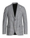 Lardini Man Blazer Navy Size 40 Polyester, Acrylic, Wool, Viscose, Elastane In Navy Blue