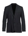Lardini Ribbed Two-button Blazer Cardigan In Navy