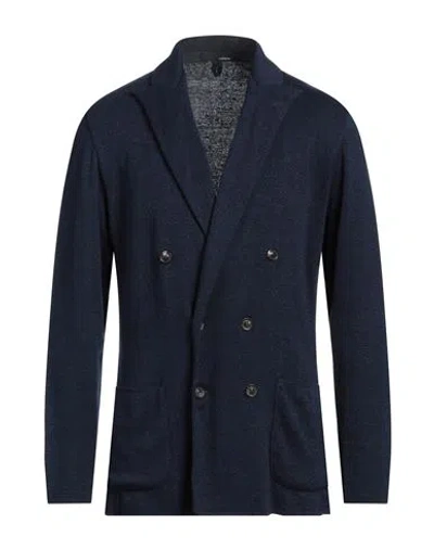 Lardini Man Blazer Navy Size L Linen, Cotton