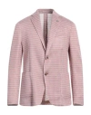 Lardini Man Blazer Pink Size 44 Polyester, Cotton, Linen In Pink
