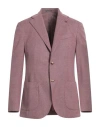 Lardini Man Blazer Purple Size 40 Cotton, Silk, Wool, Linen In Purple