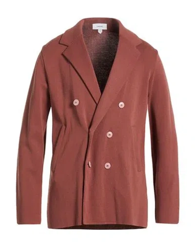 Lardini Man Blazer Rust Size M Cotton In Red