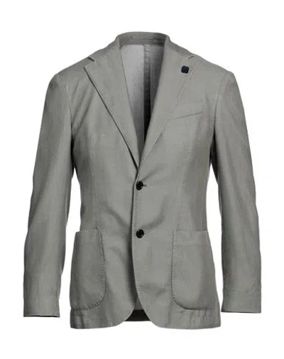 Lardini Man Blazer Sage Green Size 40 Tencel, Wool