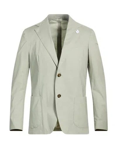 Lardini Man Blazer Sage Green Size 44 Cotton, Elastane