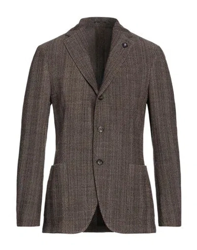 Lardini Man Blazer Sand Size 46 Wool, Polyamide, Elastane In Neutral
