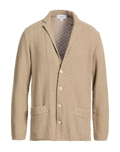 Lardini Man Blazer Sand Size M Cotton In Brown