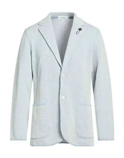 Lardini Man Blazer Sky Blue Size Xl Cotton In White