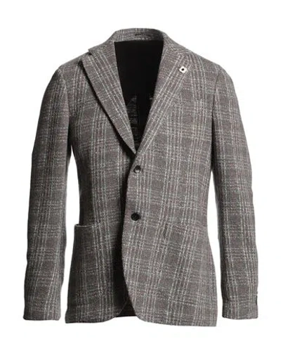 Lardini Man Blazer Taupe Size 44 Cashmere, Wool In Gray