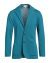 Lardini Man Blazer Turquoise Size Xl Wool In Blue