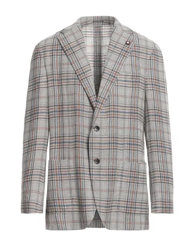 Lardini Man Blazer White Size 42 Linen, Silk, Wool In White