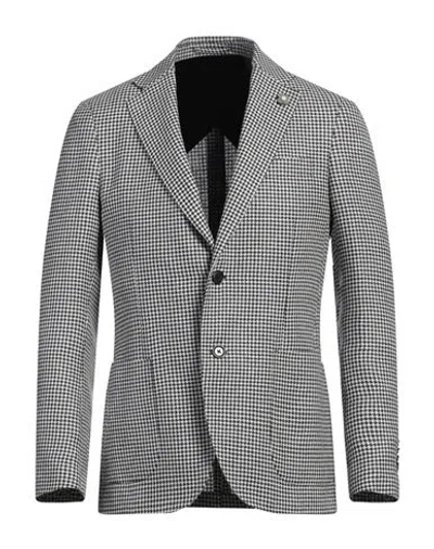 Lardini Man Blazer White Size 44 Wool, Linen, Silk