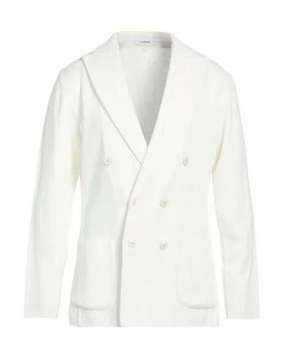 Lardini Man Blazer White Size Xl Cotton In Multi