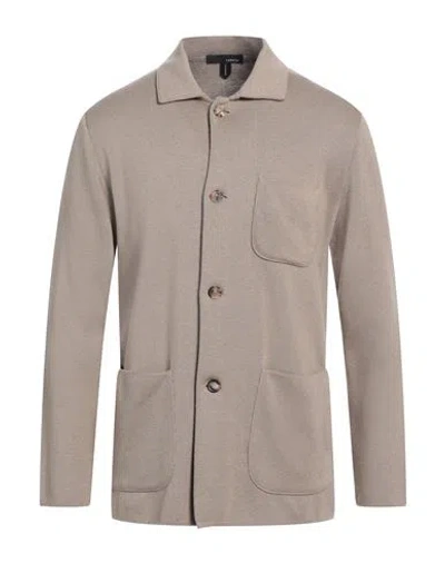 Lardini Man Cardigan Beige Size M Wool, Silk, Cashmere