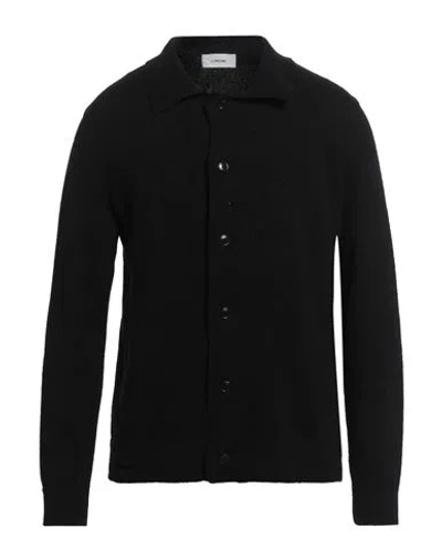 Lardini Man Cardigan Black Size L Cotton, Polyamide