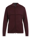 Lardini Man Cardigan Burgundy Size Xxl Wool, Acrylic In Red