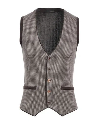 Lardini Man Cardigan Chocolate Brown Size 36 Wool