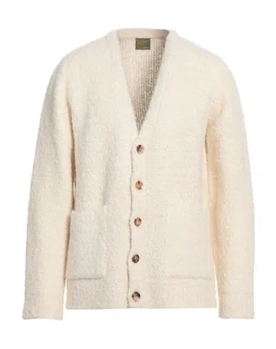 Lardini Man Cardigan Ivory Size Xl Baby Alpaca Wool, Wool, Polyamide In White