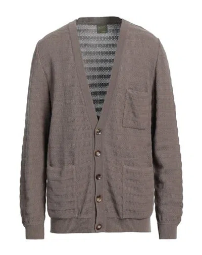 Lardini Man Cardigan Khaki Size L Cotton In Beige