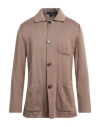 Lardini Man Cardigan Khaki Size Xl Cotton In Beige