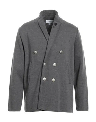 Lardini Man Cardigan Lead Size L Wool In Grey