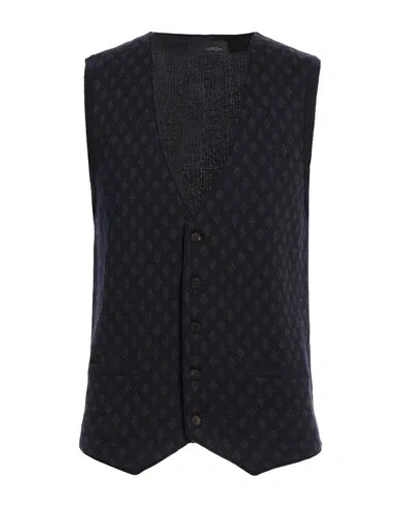 Lardini Man Cardigan Midnight Blue Size 40 Wool