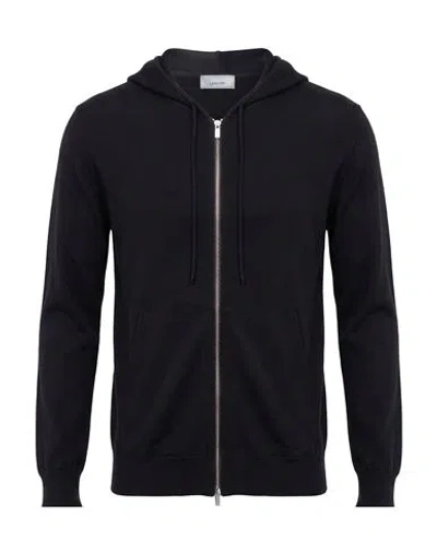 Lardini Man Cardigan Midnight Blue Size S Wool, Silk, Cashmere
