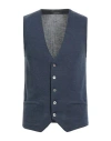 Lardini Man Cardigan Navy Size 40 Wool In Blue