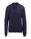Lardini Man Cardigan Purple Size 40 Wool