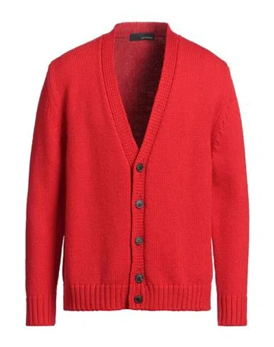 Lardini Man Cardigan Red Size L Wool