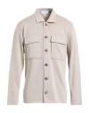 Lardini Man Cardigan Taupe Size 3xl Wool In Gray