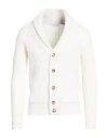 Lardini Man Cardigan White Size Xl Wool, Cashmere In White