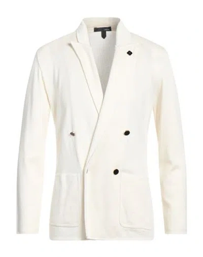 Lardini Man Cardigan White Size Xxl Cotton, Viscose