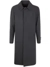 Lardini Classic Wool Blend Overcoat For Men In Anthracite
