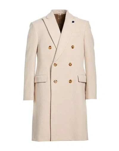 Lardini Man Coat Beige Size 38 Wool, Silk, Nylon, Cashmere In Neutral