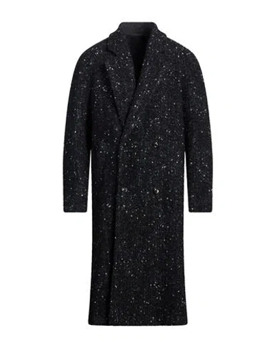 Lardini Man Coat Black Size 34 Wool, Acrylic, Polyester, Alpaca Wool, Polyamide