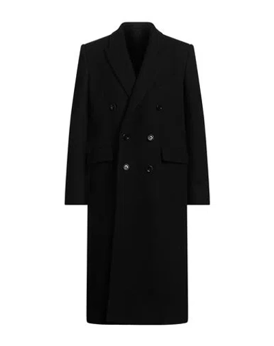 Lardini Man Coat Black Size 36 Wool, Polyamide In Multi