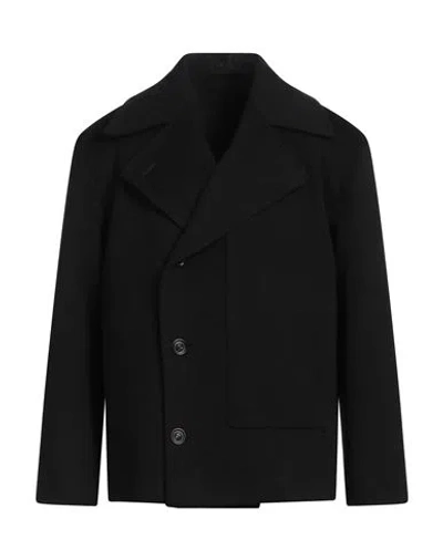 Lardini Man Coat Black Size 40 Wool