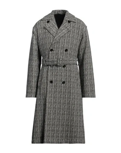 Lardini Man Coat Black Size 38 Wool, Alpaca Wool In Brown