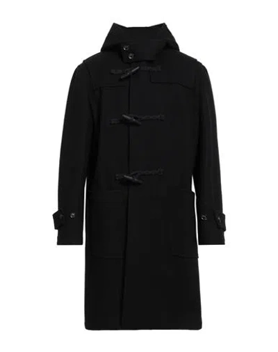 Lardini Man Coat Black Size 42 Wool, Polyamide