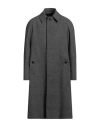 Lardini Man Coat Black Size 40 Wool, Polyester In Black