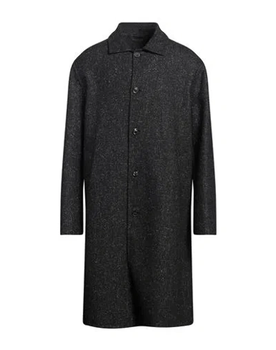 Lardini Man Coat Black Size 44 Wool, Silk