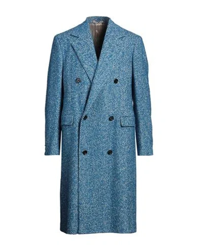 Lardini Man Coat Blue Size 44 Wool, Alpaca Wool, Polyamide