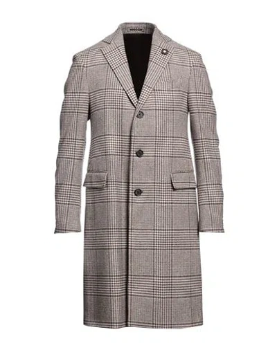Lardini Man Coat Brown Size 38 Wool