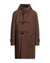 Lardini Man Coat Brown Size 44 Wool, Cotton, Polyurethane, Elastane In Brown